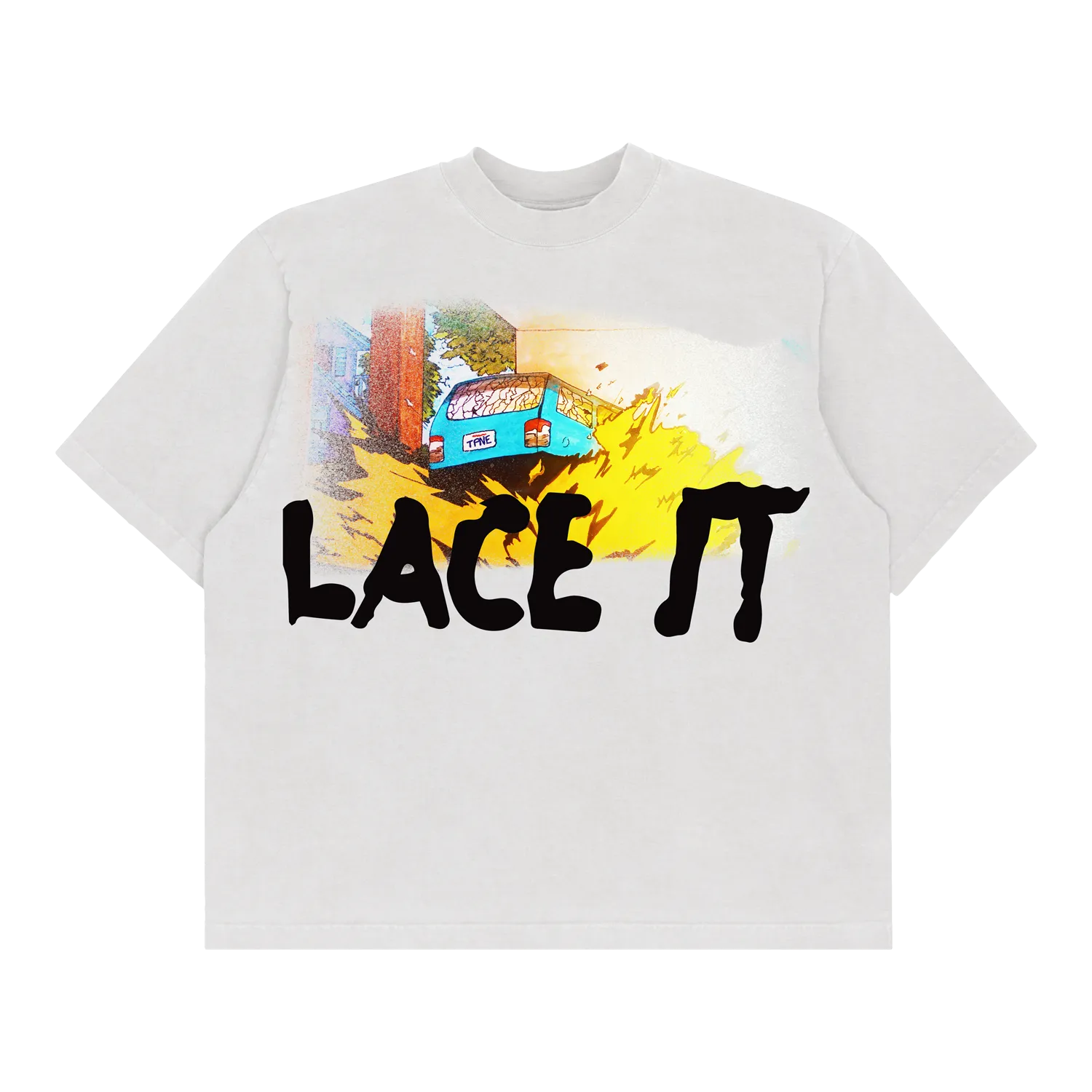 LACE IT COVER TEE - WHITE