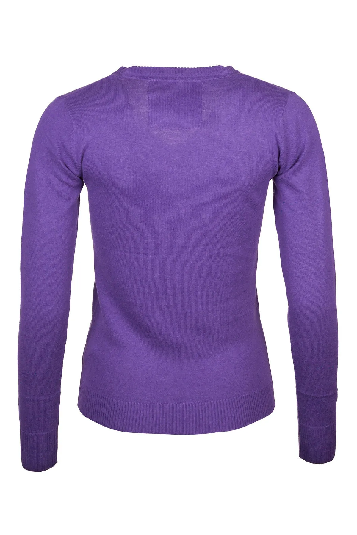 Ladies V Neck Fine Knit Jumper