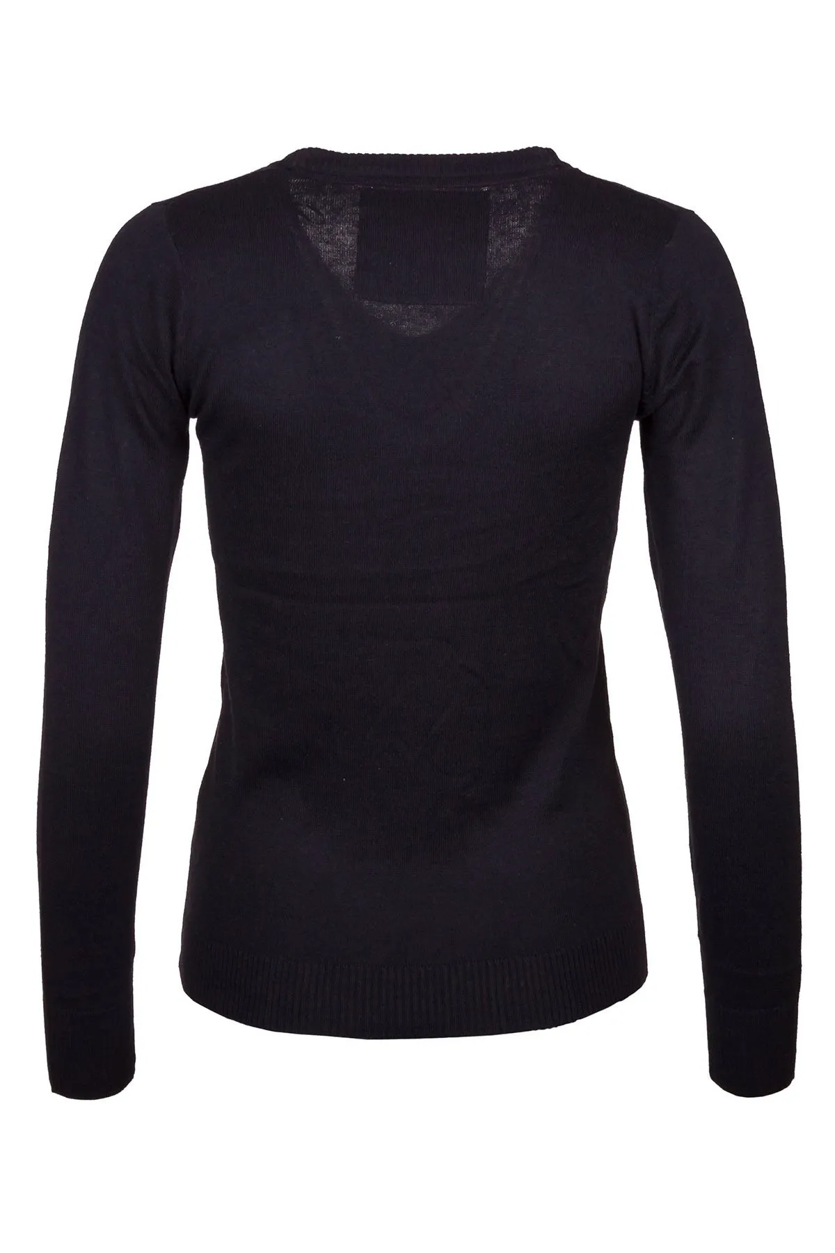 Ladies V Neck Fine Knit Jumper