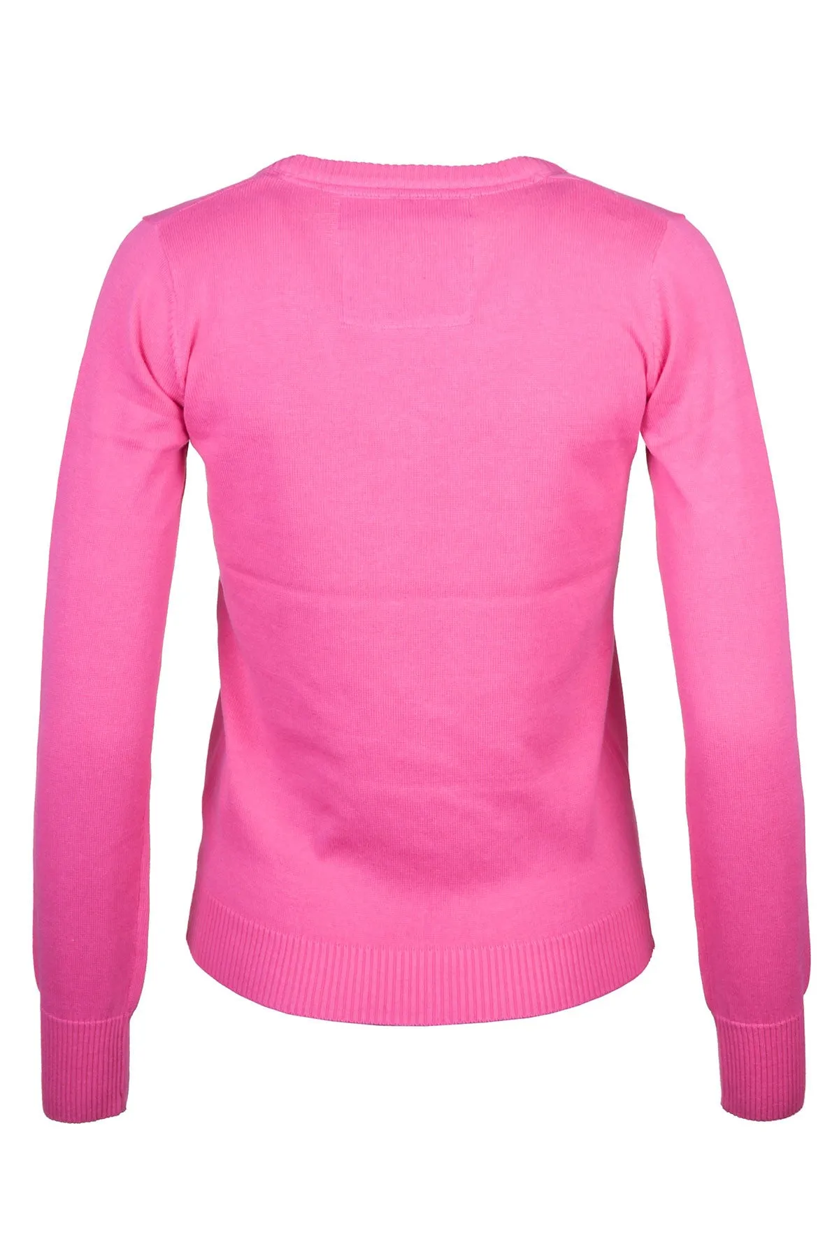 Ladies V Neck Fine Knit Jumper