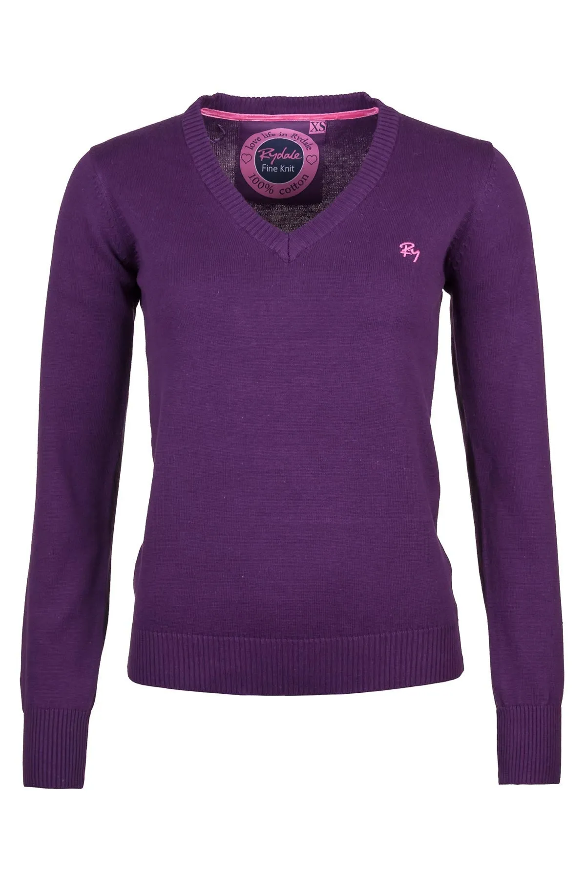 Ladies V Neck Fine Knit Jumper