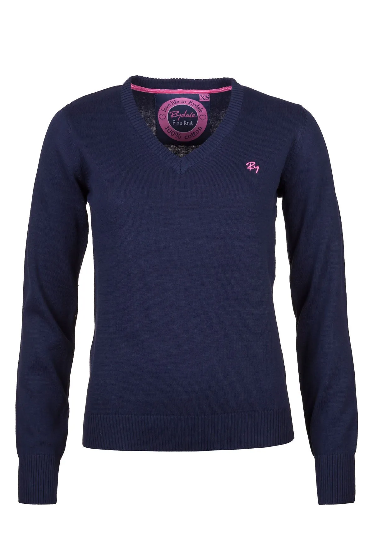 Ladies V Neck Fine Knit Jumper