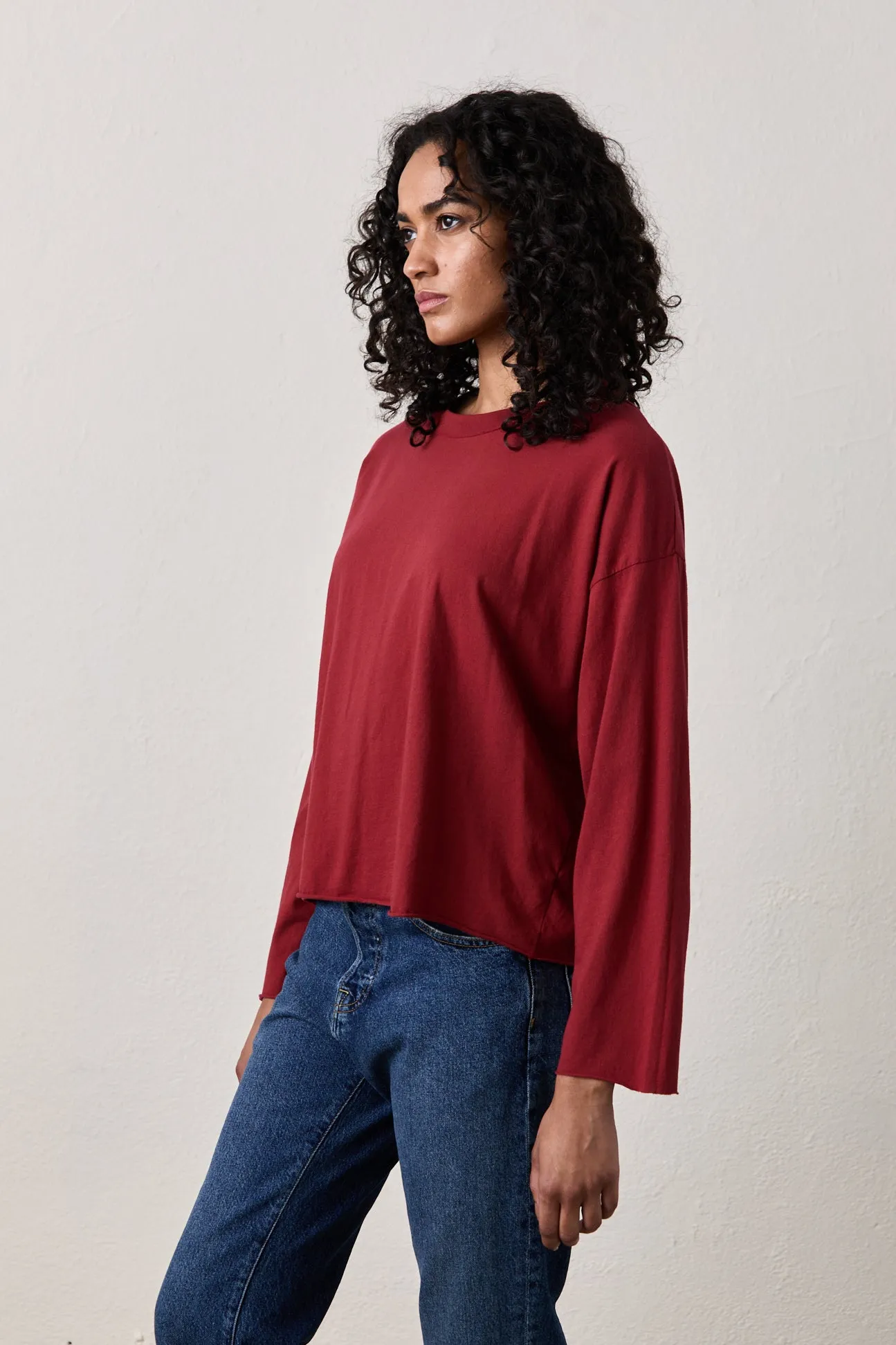 LOFFLER BOXY TEE / DEEP RED