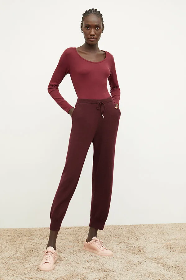 Marcia T-Shirt - Ribbed Pima Cotton :: Cranberry