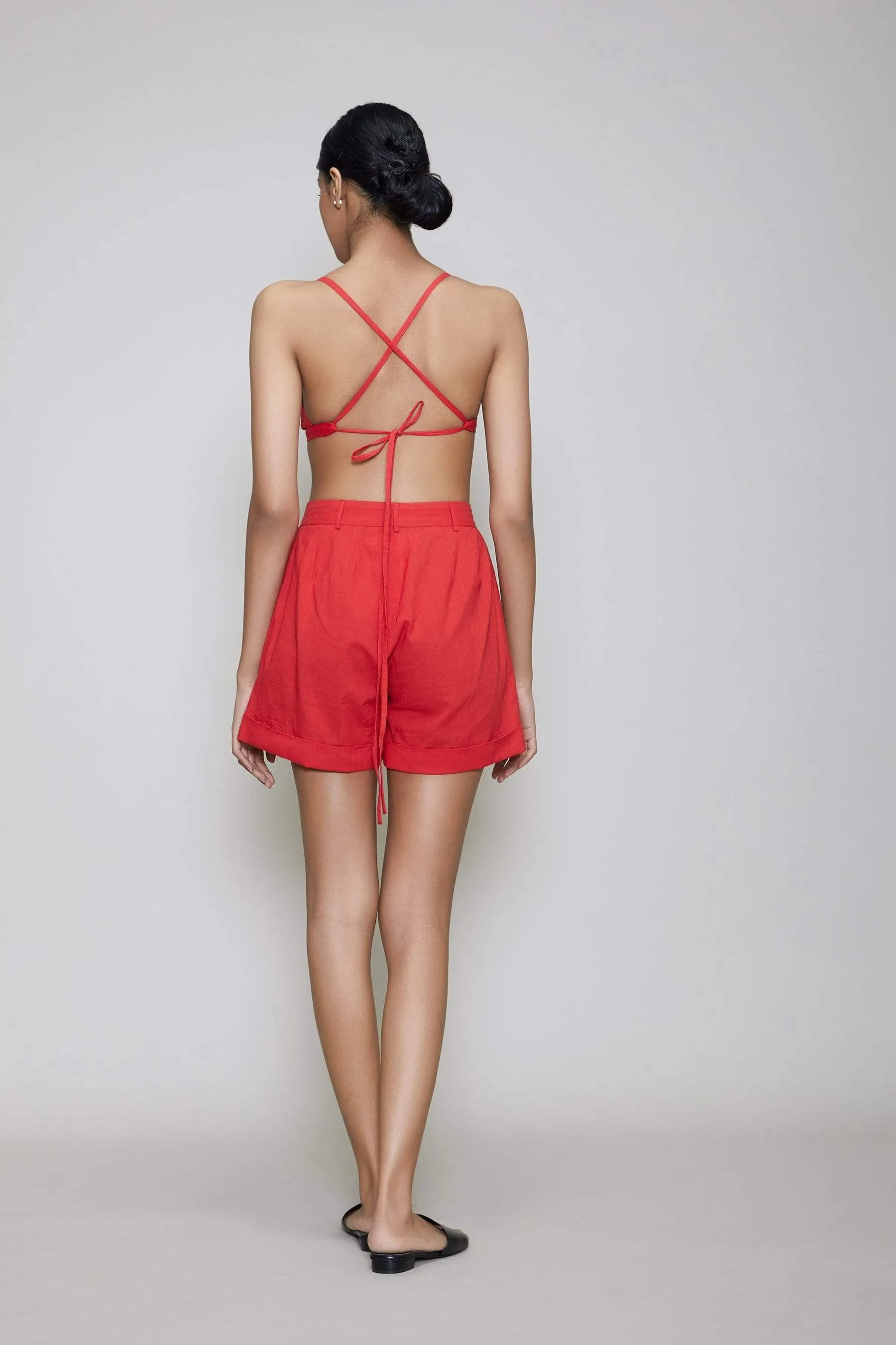 Mati Bralette & Shorts Set - Red