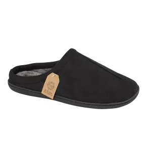 Mens Bedroom Slippers Black Mule Cliff Jo & Joe