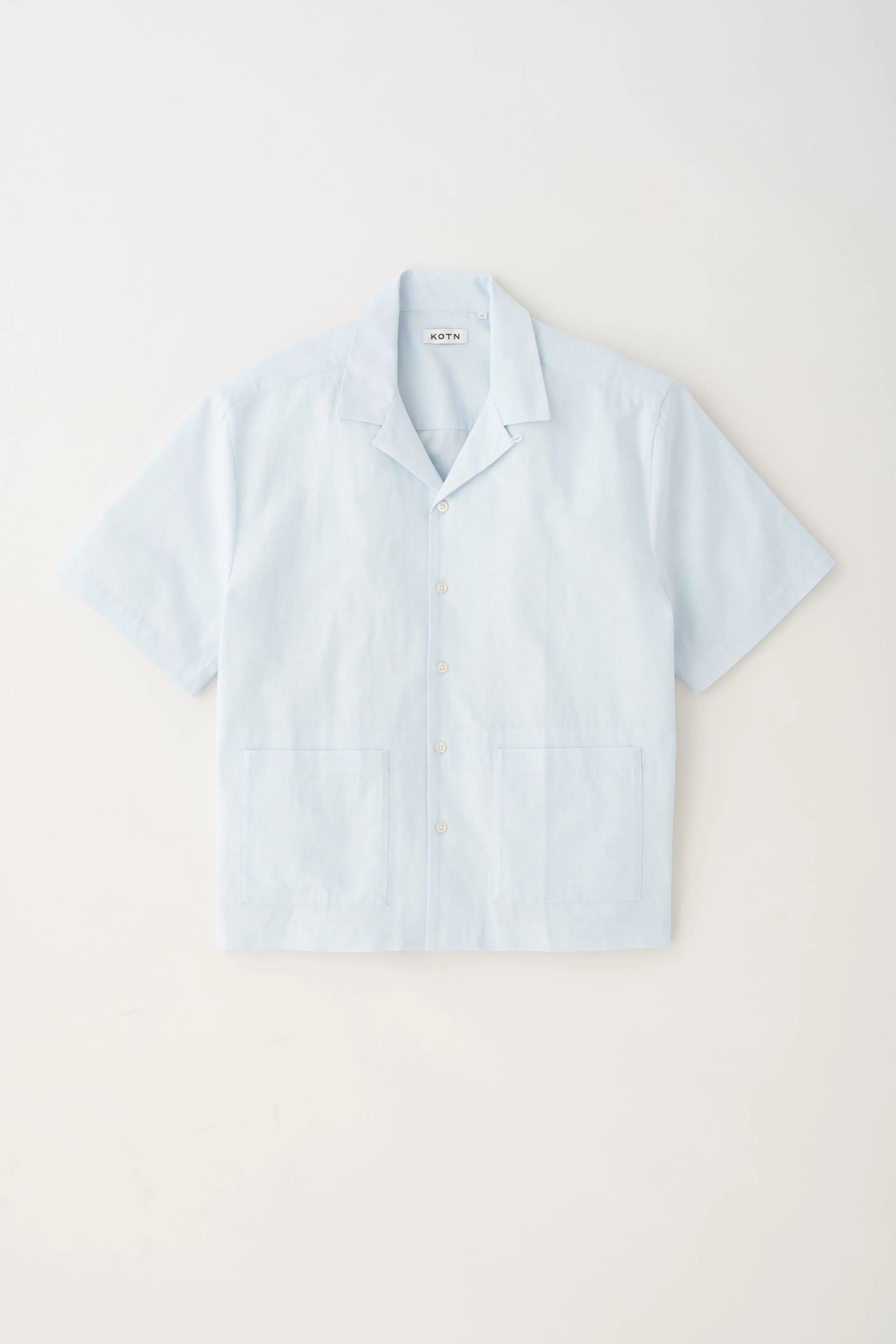 Men’s Linen Camp Shirt in Puritan Grey