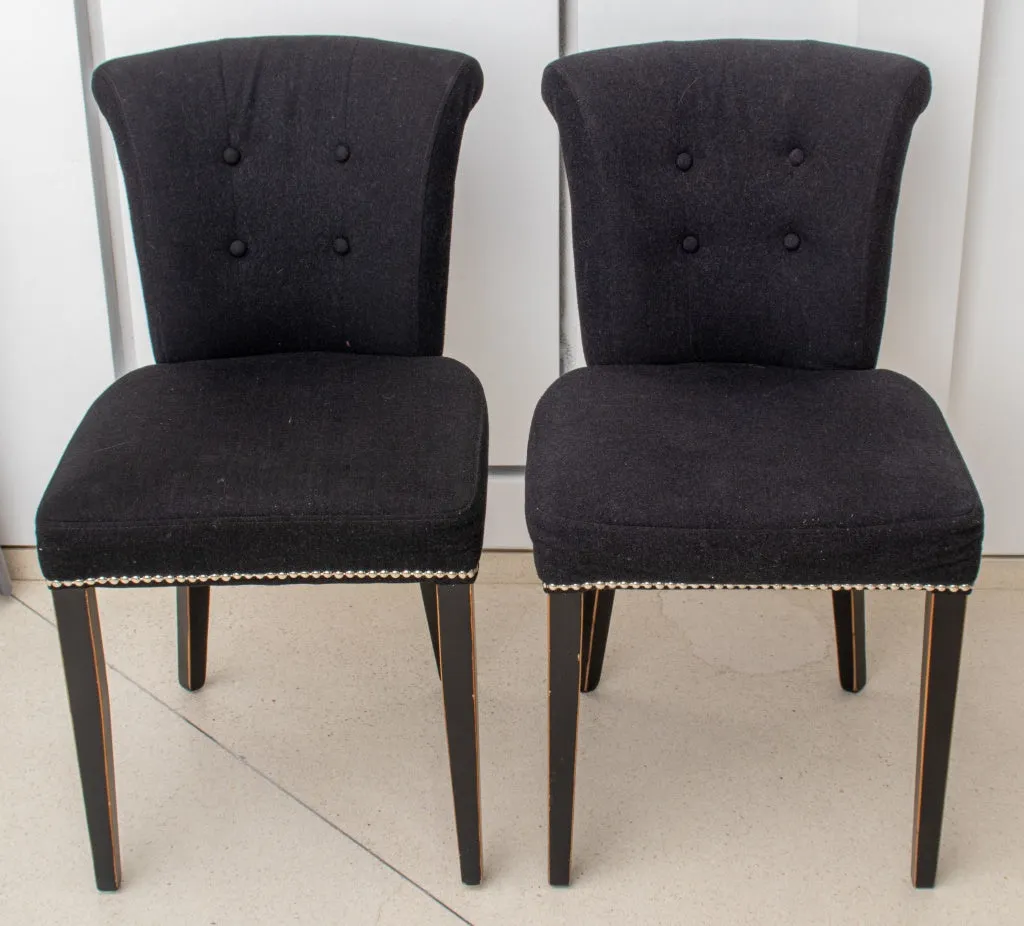 Modern Art Deco Revival Boudoir Chairs, Pair