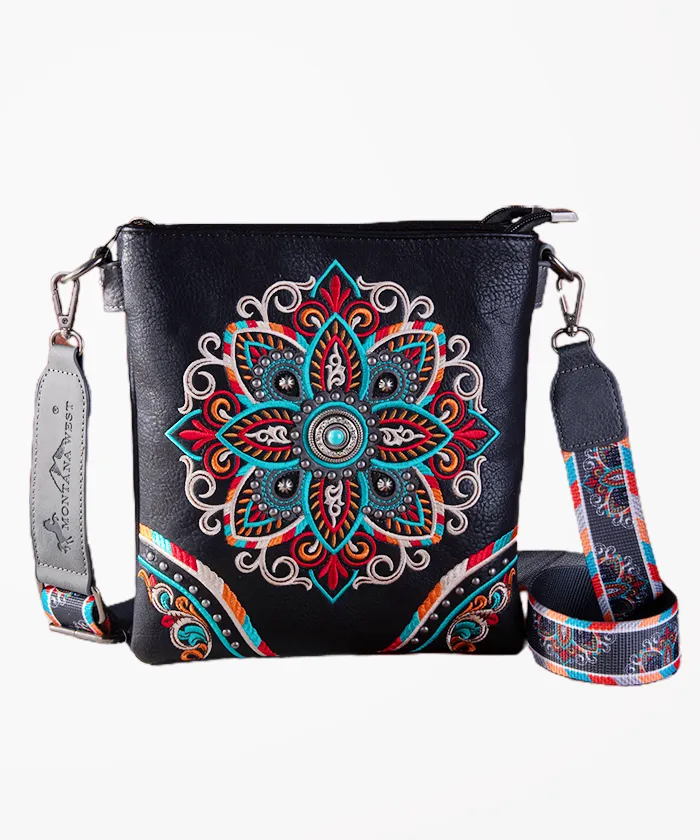 Montana West Floral Embroidered Crossbody Bag