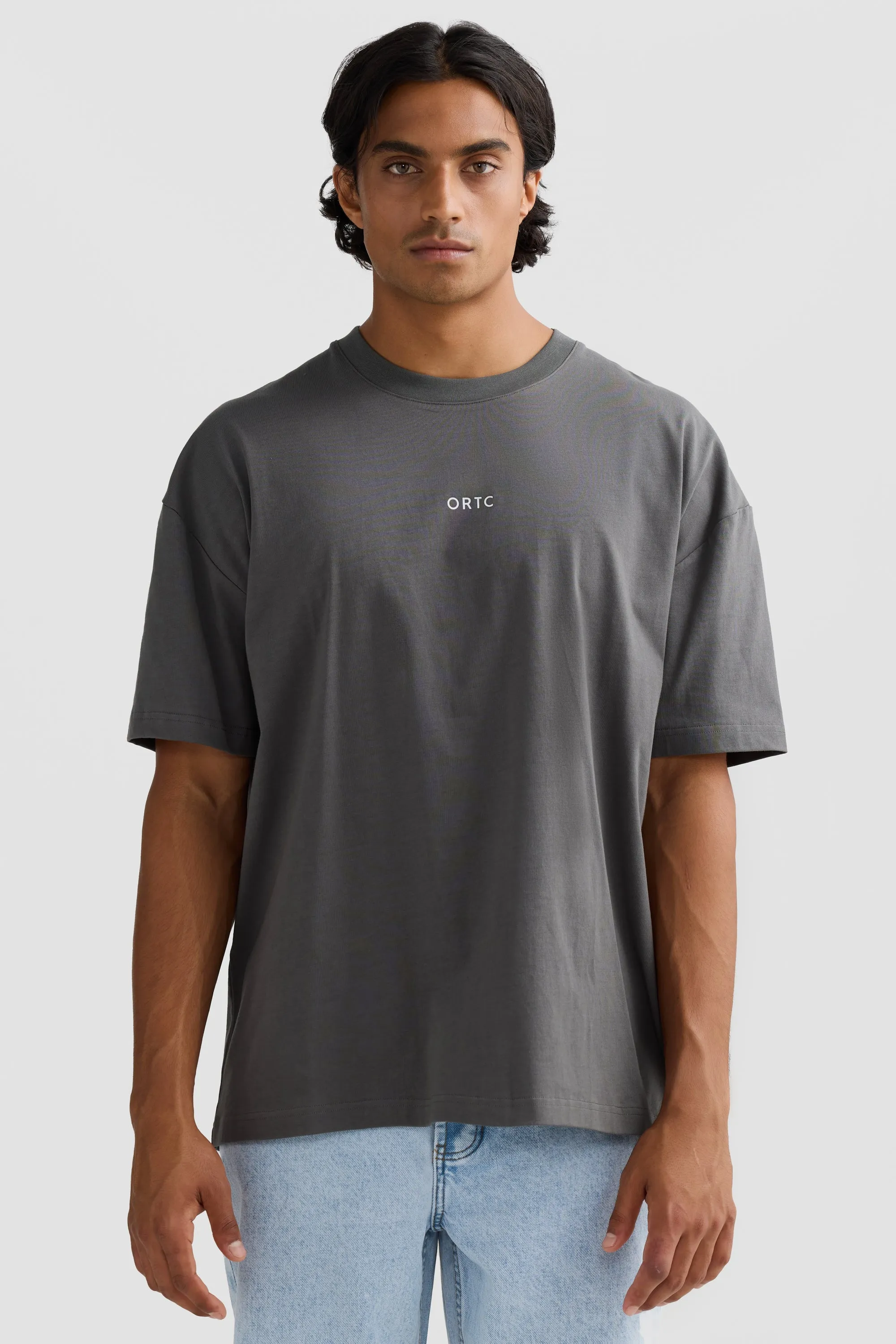 Oli Box Fit Logo T Shirt Washed Black