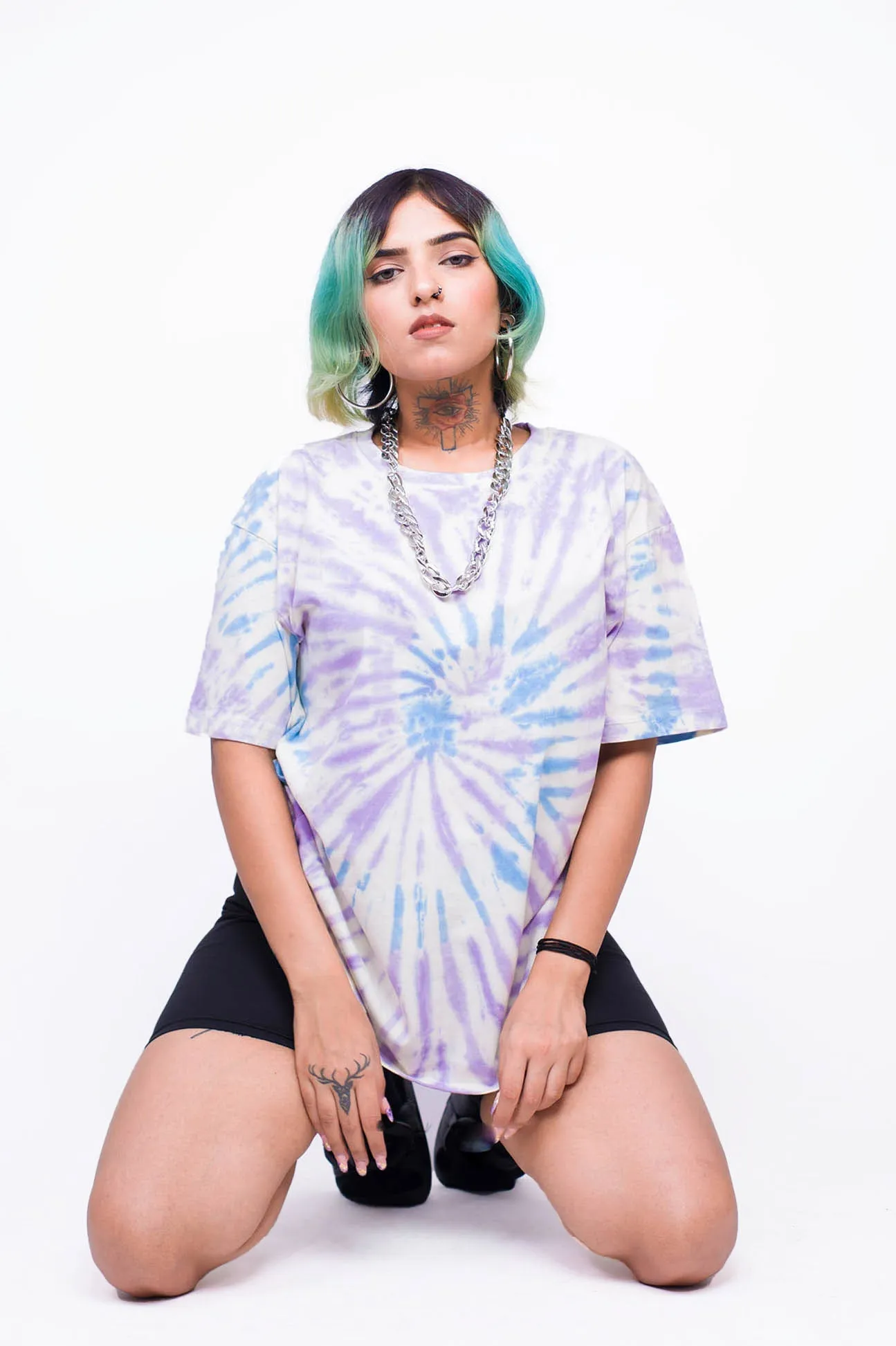 Oversized Lilac Tie & Dye T-shirt