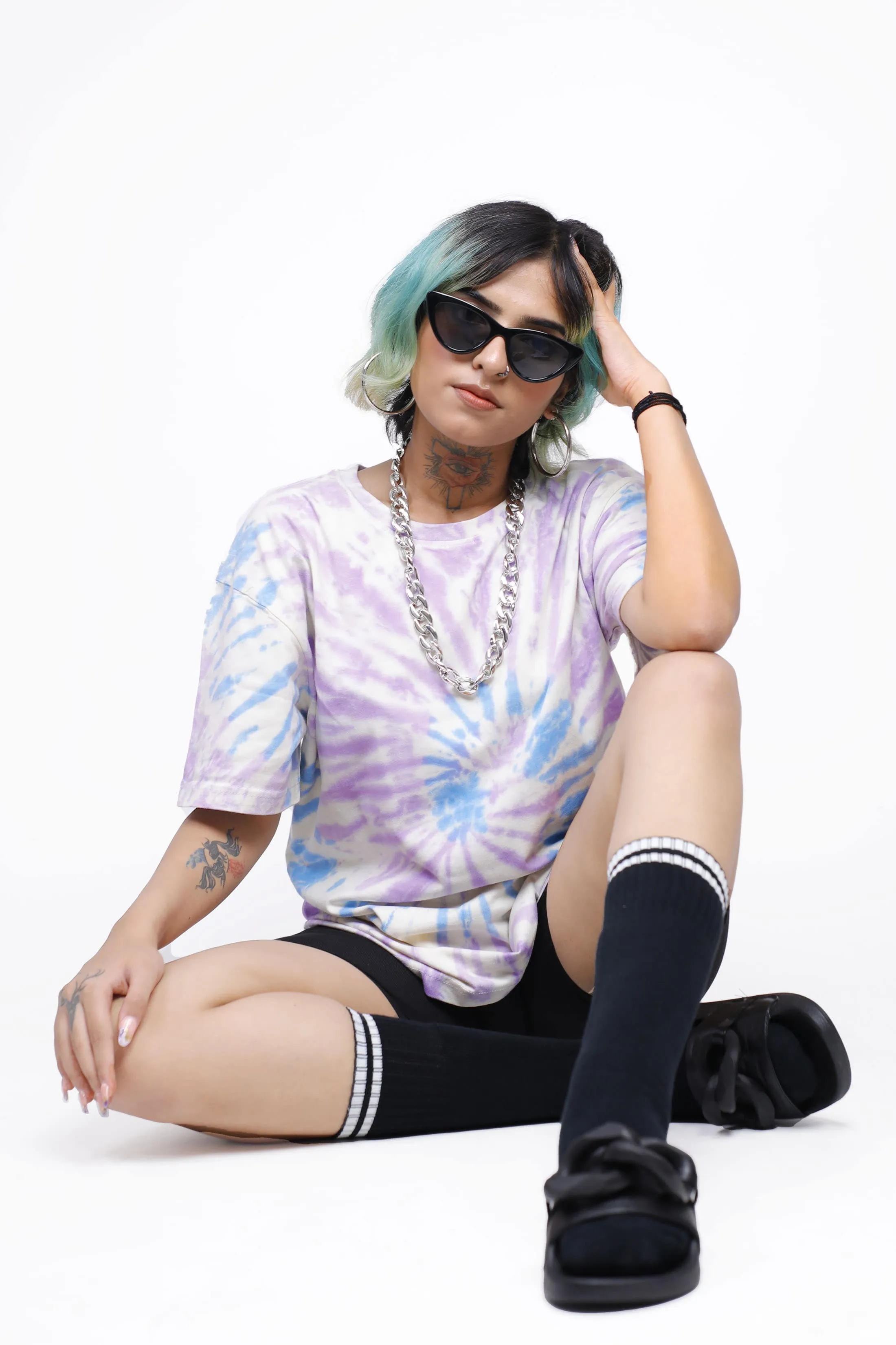 Oversized Lilac Tie & Dye T-shirt