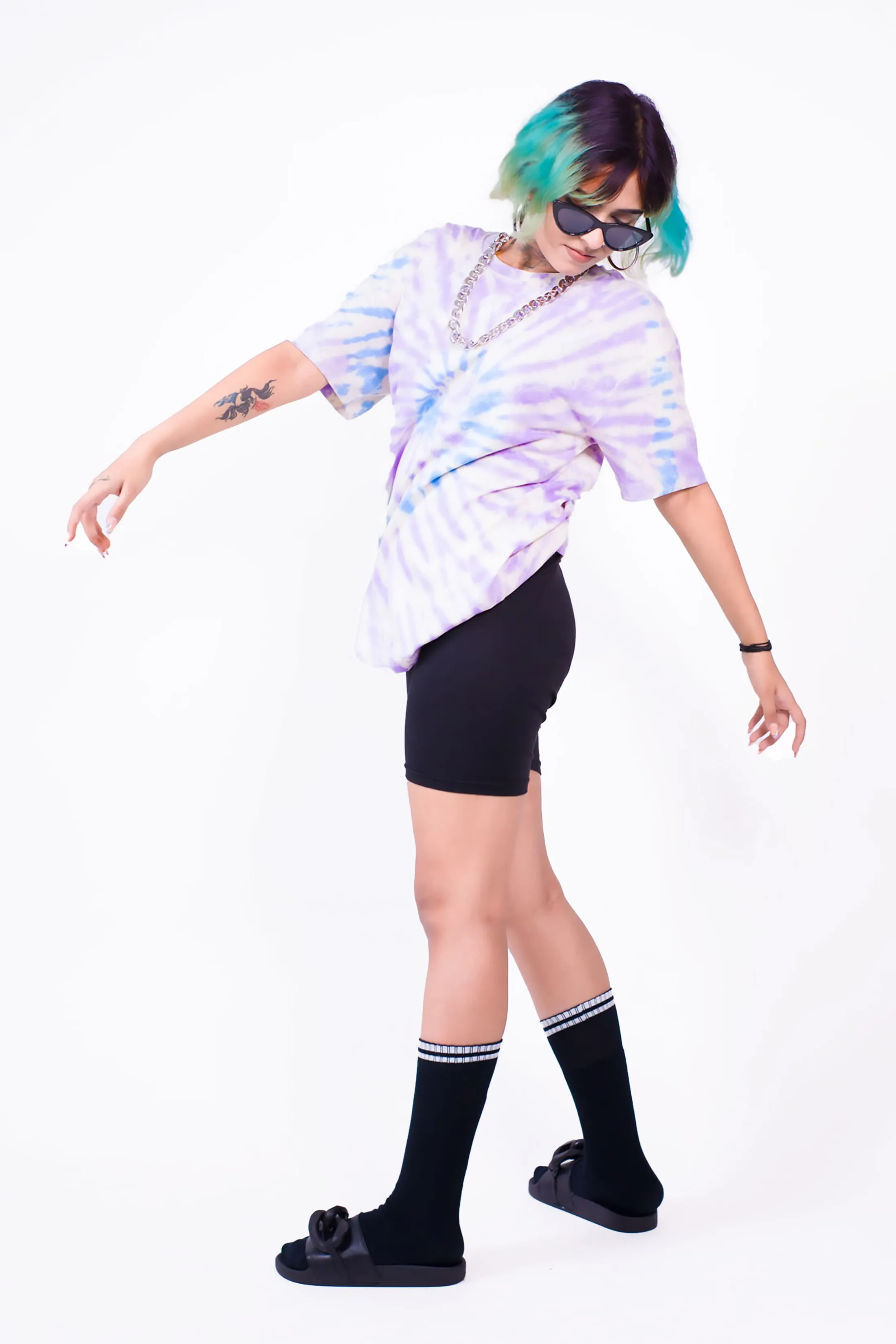 Oversized Lilac Tie & Dye T-shirt