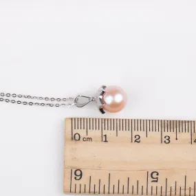 P030551 DIY 7-11mm Natural Freshwater pearl pendant accessory 925 sterling silver engagement jewelry necklace for women