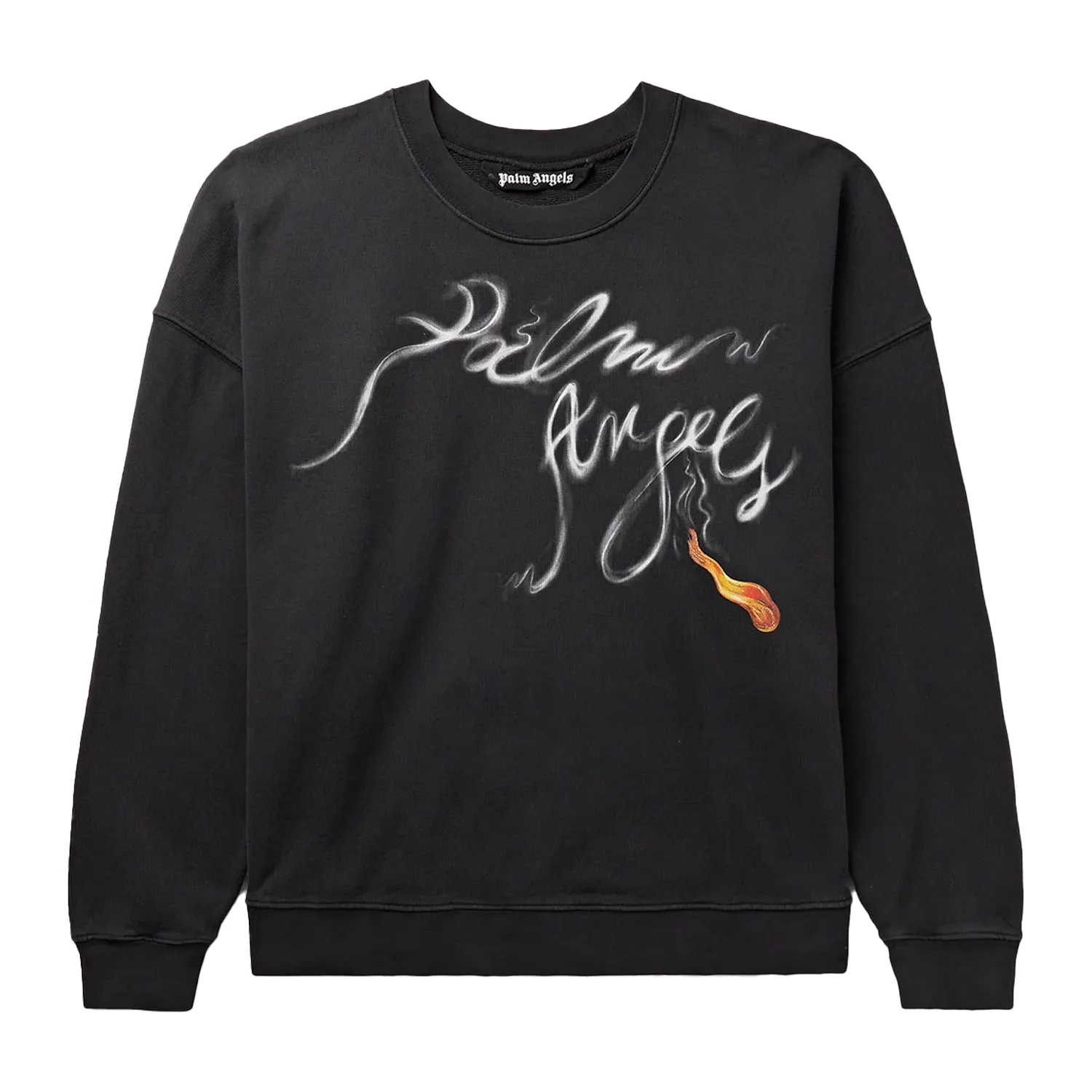 Palm Angels Foggy Crewneck Sweater Black