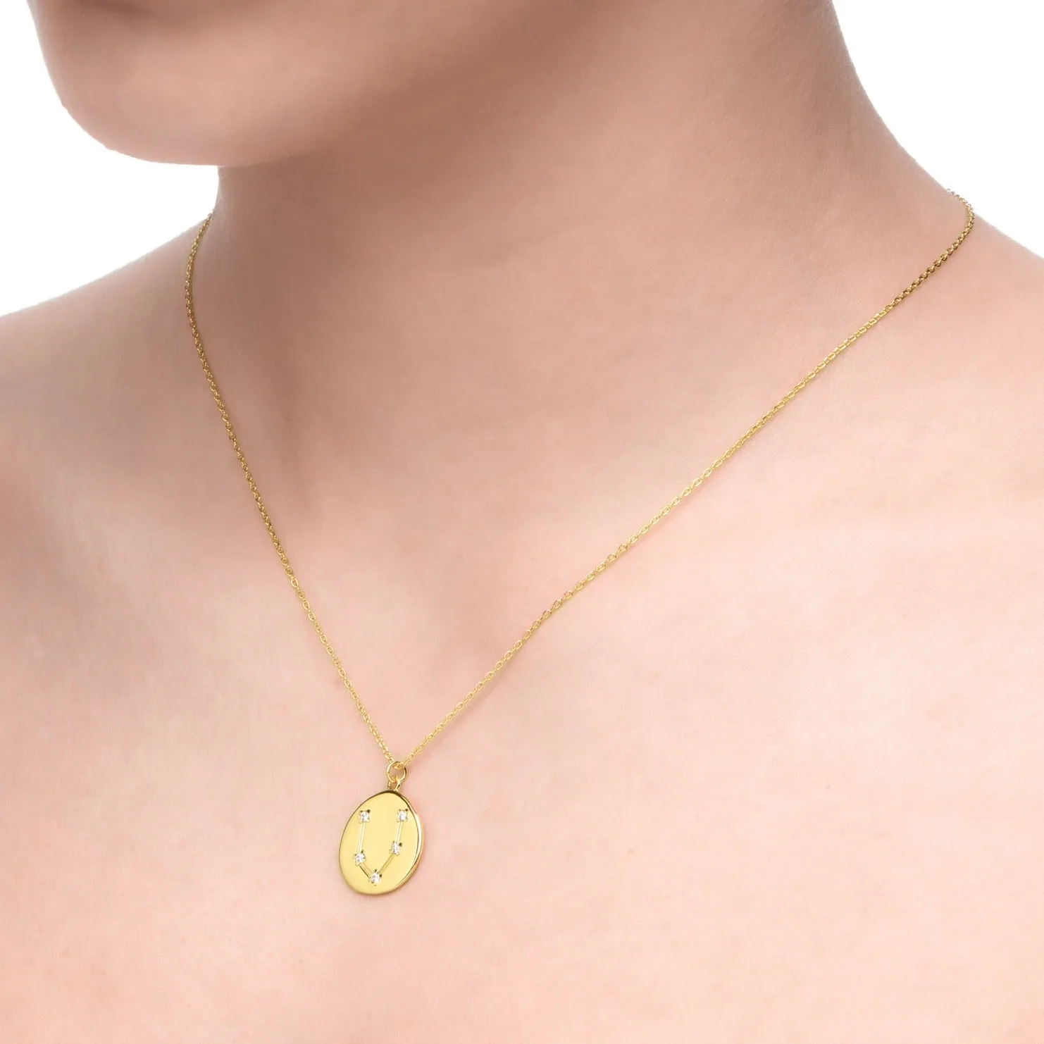 PISCES -  ΙΧΘΥΣ Pendant | White CZ | 18K Gold Plated 925 Silver