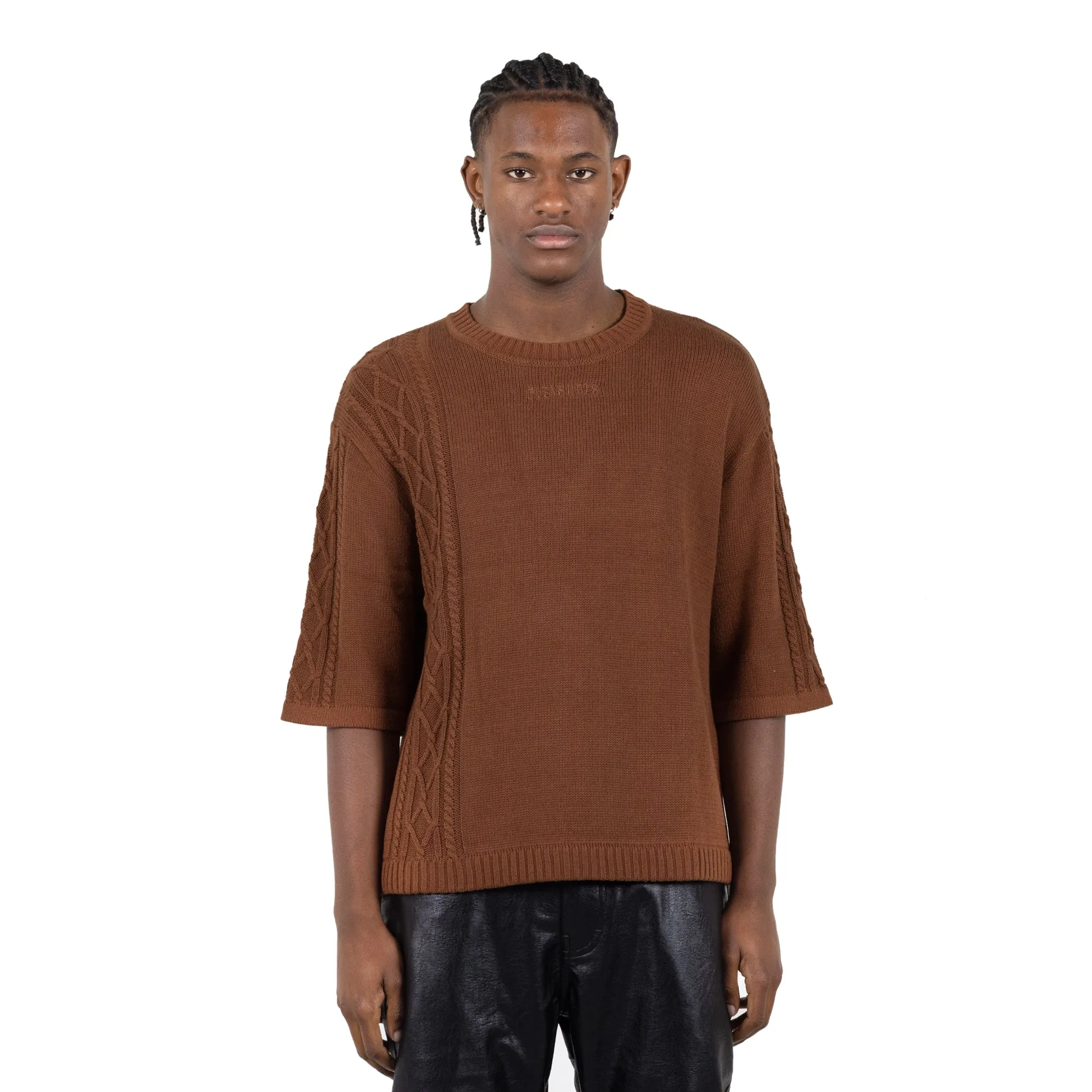 Pleasures Mens Charlie Mock Neck Knit Shirt