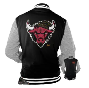 Retro 8 Air Raid Jacket - Rasta Bull - Black