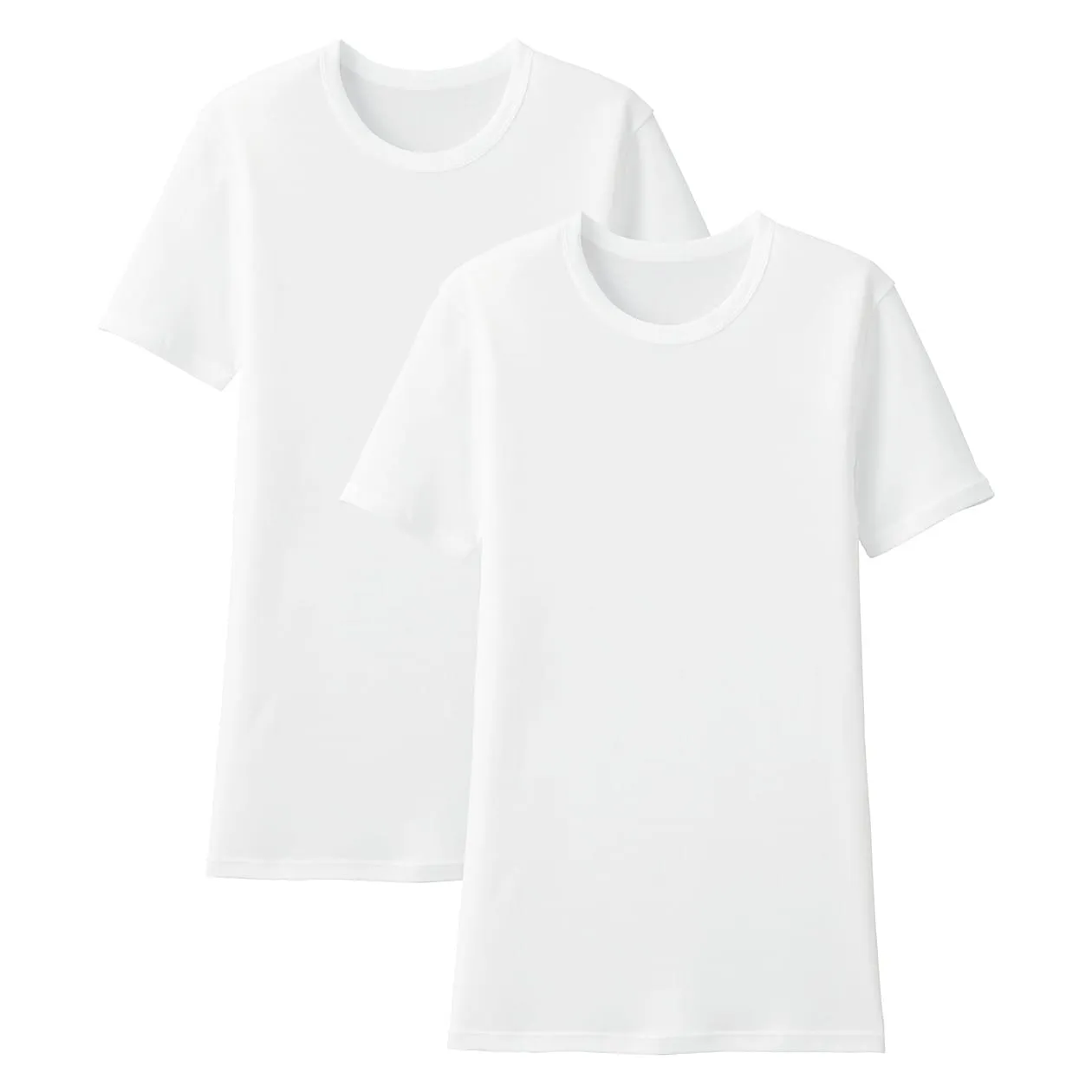 Side Seamless Ribbed Crew Neck T-Shirt (2 Pack)