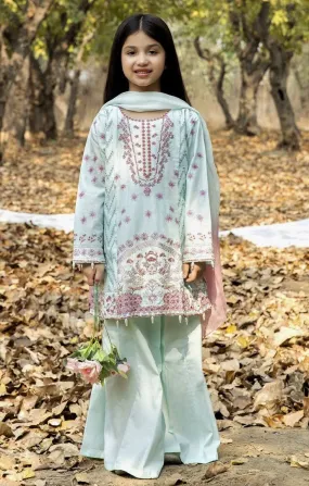 Simrans Girls Festive Chikankari Sharara Frock SIM151