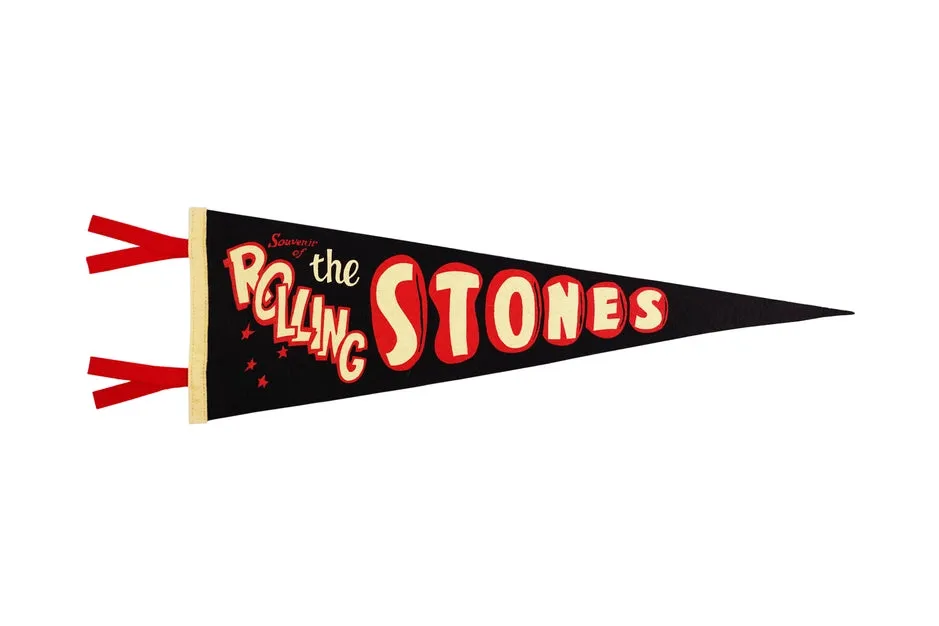 Souvenir of the Rolling Stones Pennant  the Rolling Stones X Oxford Pennant