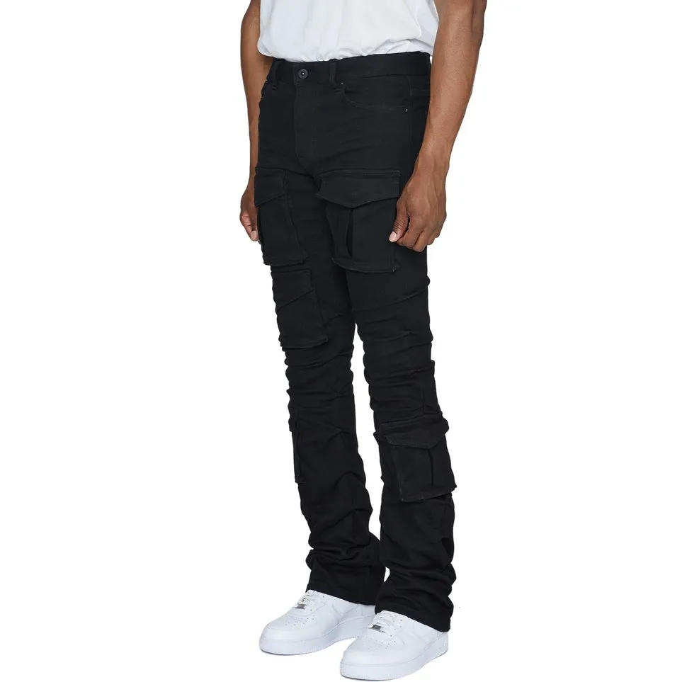 Stacked Utility Twill Pants - Jet Black