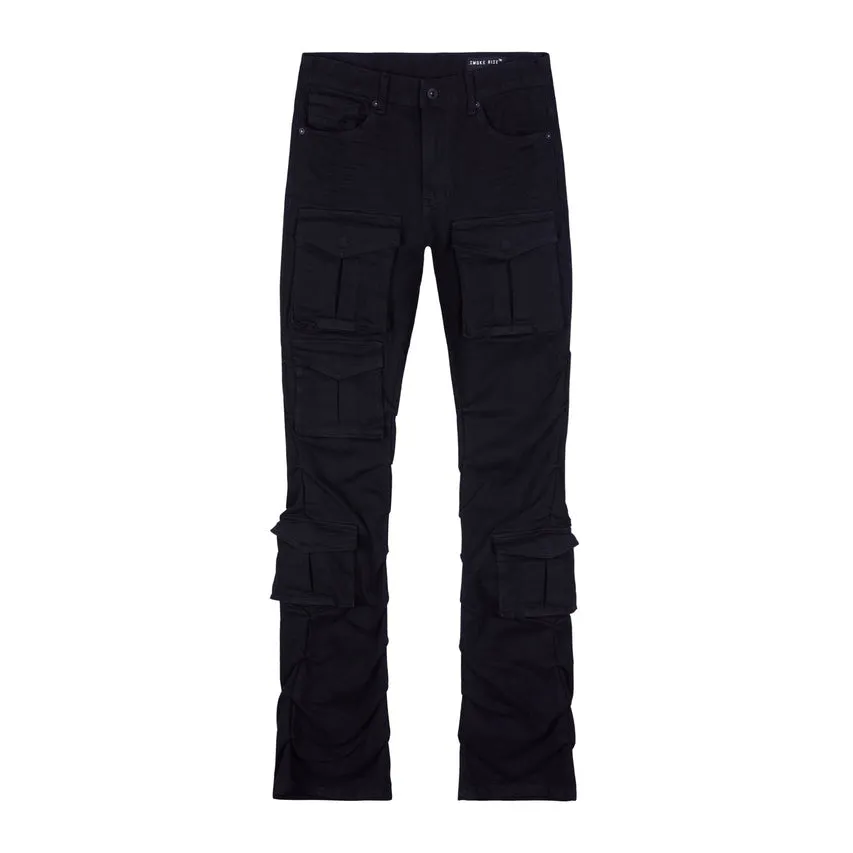 Stacked Utility Twill Pants - Jet Black