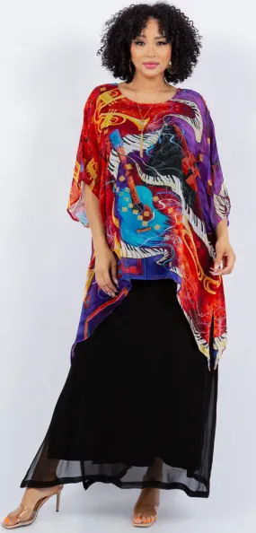 Sunheart All That Jazz Oversize Tunic Top Lagenlook Boho Hippie Chic SML-6X 