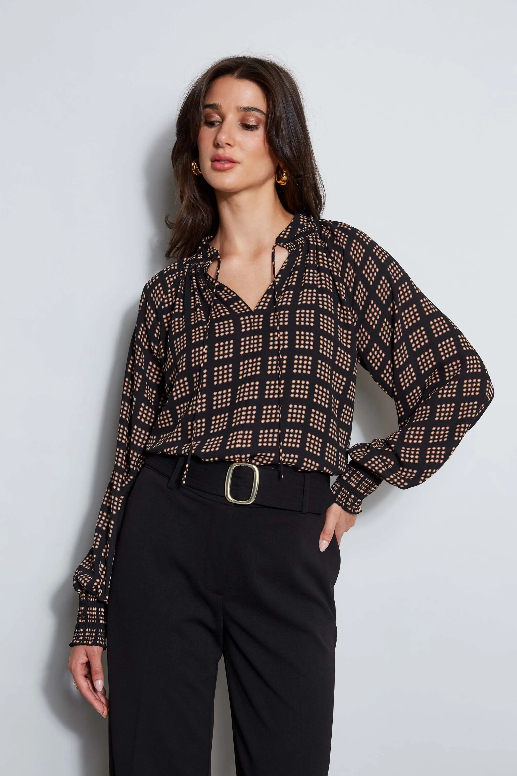 T-Tahari Icon Dot Shirt