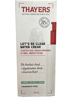 Thayers Facial Moisturizer Let’s Be Clear Water Cream 75ml