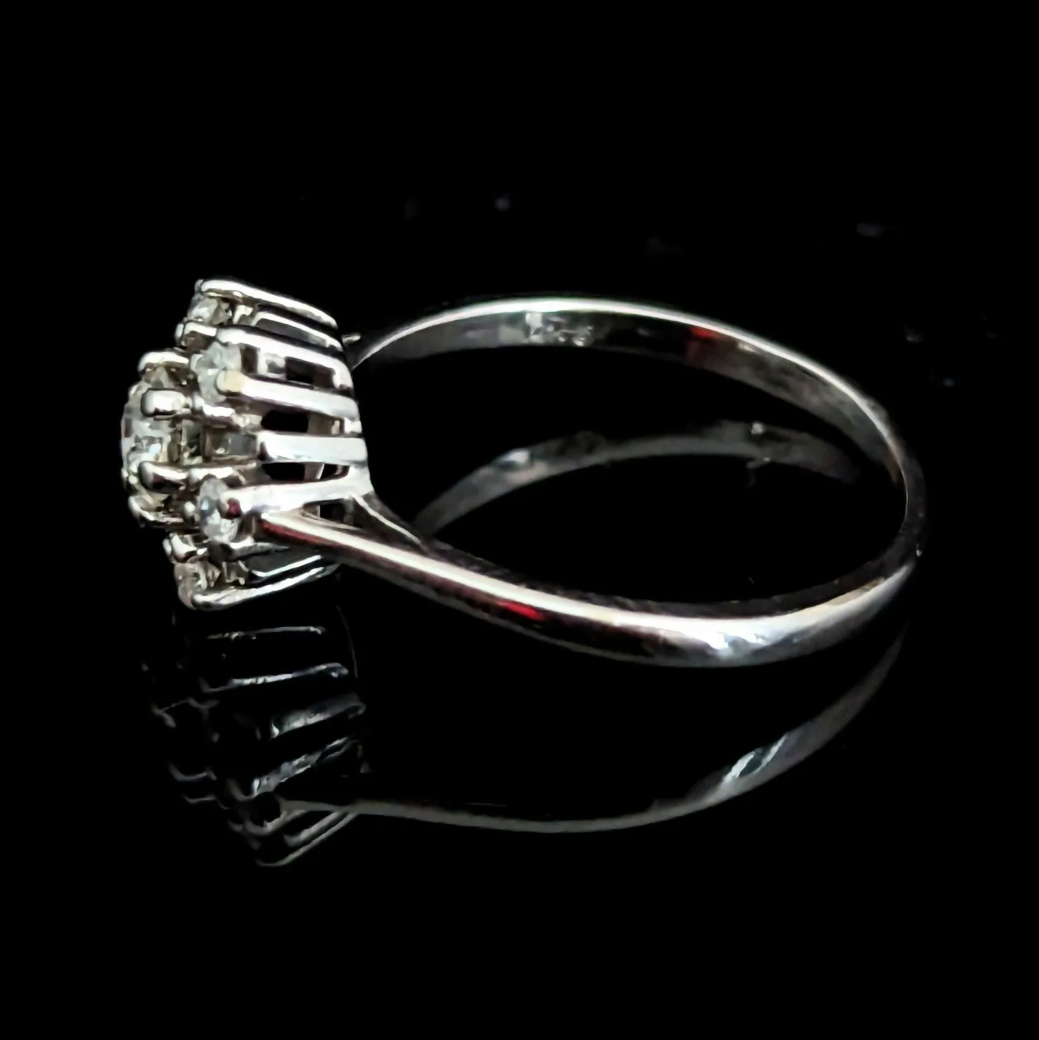 The Cartmel - Vintage Diamonds 14k White Gold Snowflake Ring