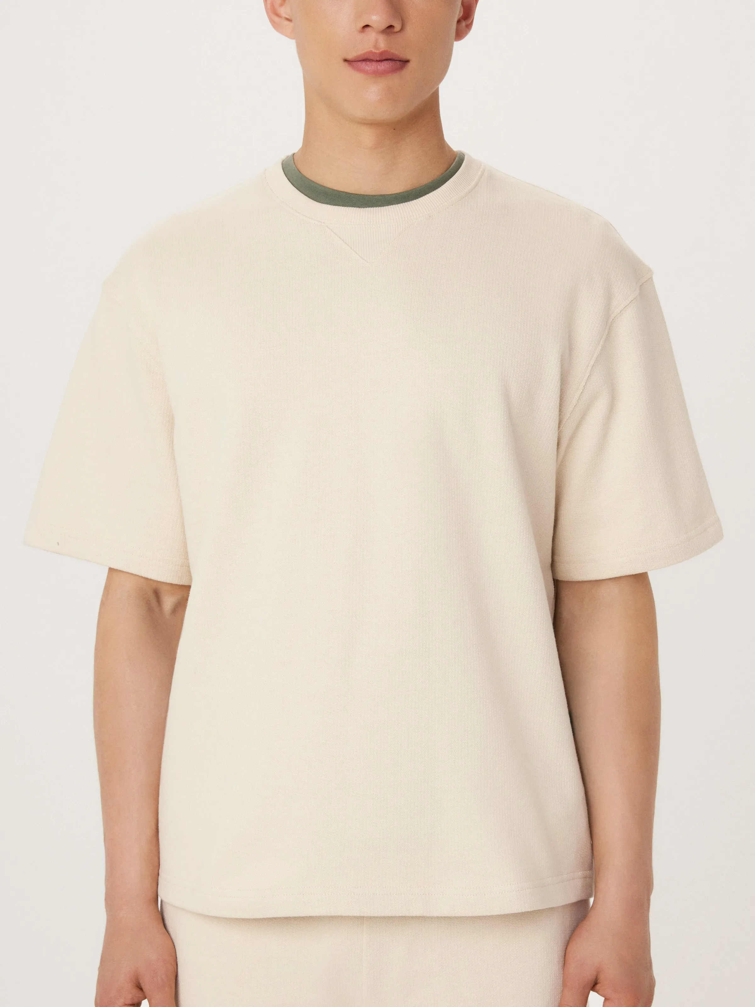 The French Terry T-Shirt in Oatmeal