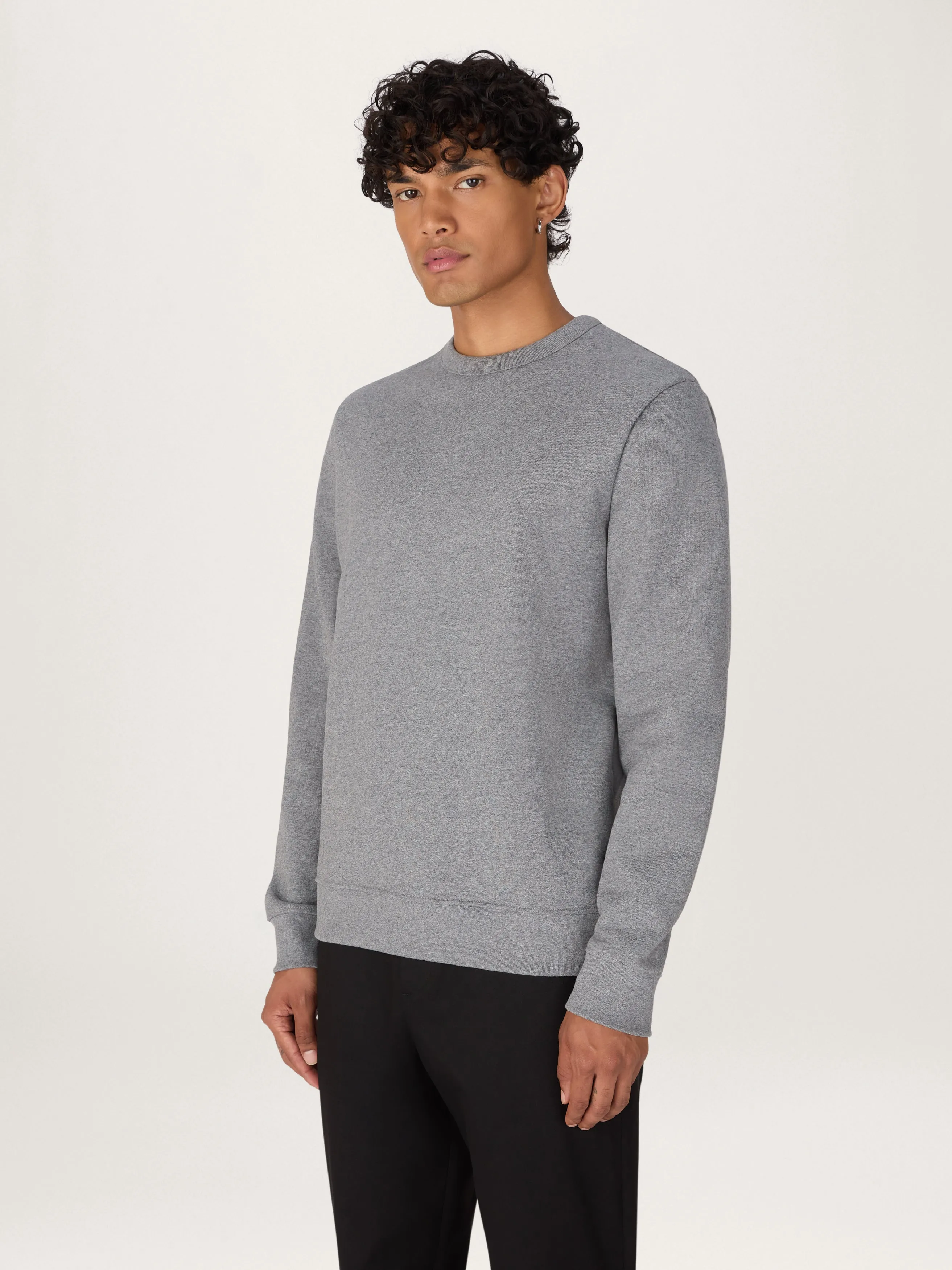 The Icon Sweatshirt || Grey Marl | Organic Cotton