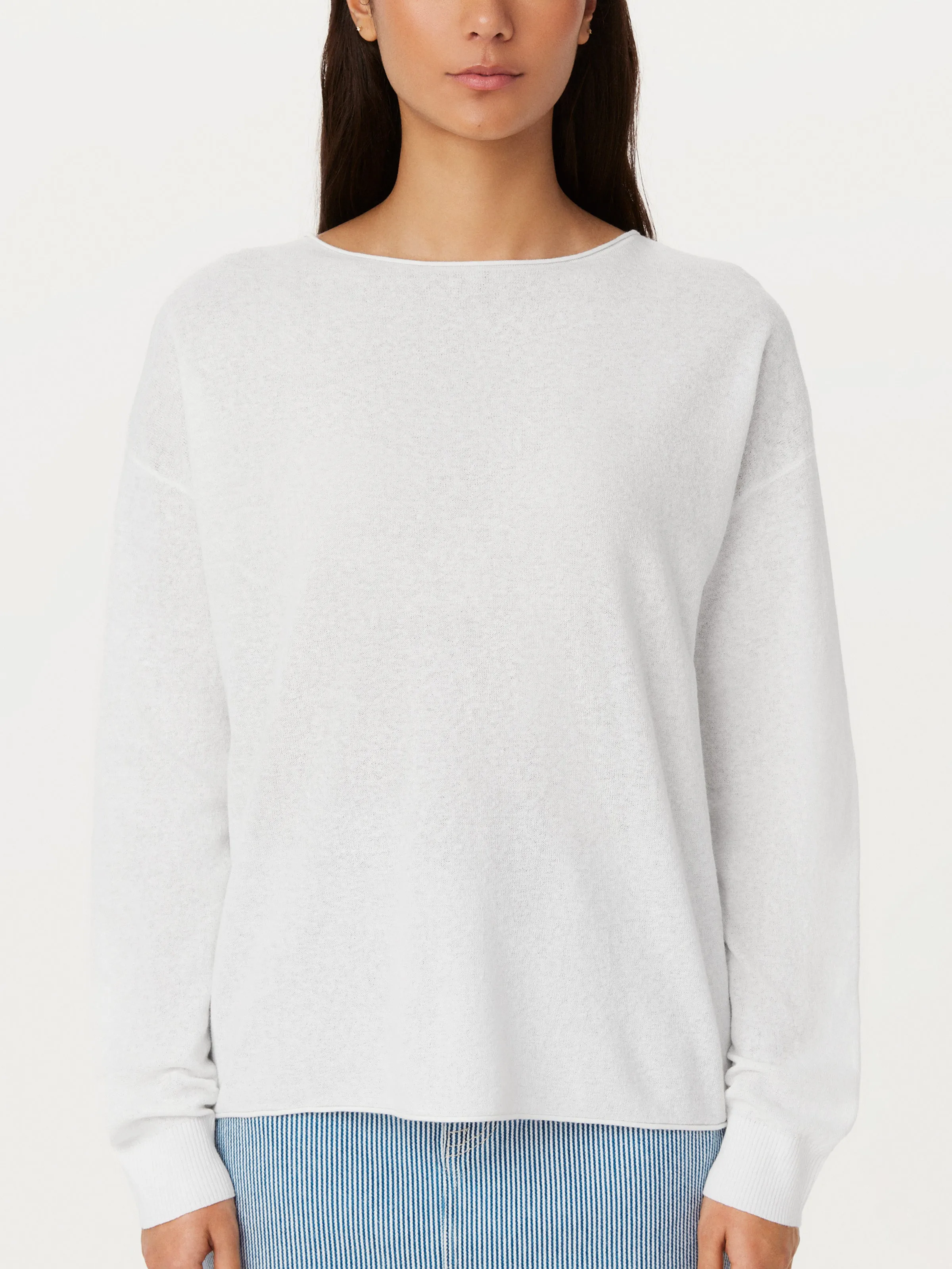 The Lightweight Crewneck Sweater in Bright White