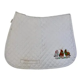 TuffRider Diamond Quilted Baby Pad in White - Pony