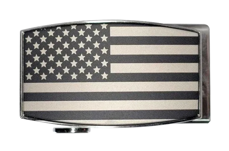 USA Flag Black Aston Dress Buckle, Fits 1 3/8 Straps