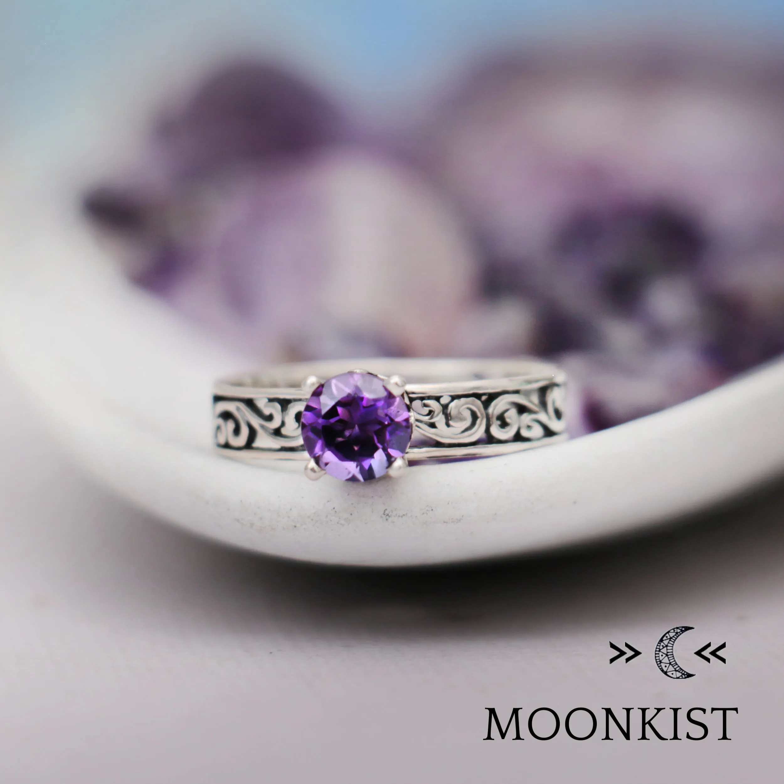 Vine Filigree Wedding Promise Ring | Moonkist Designs