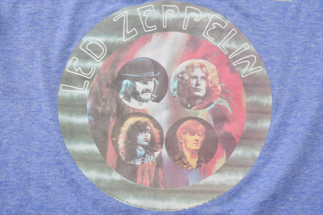 Vintage 1976 Youth Led Zeppelin Swan Song Double Sided Promo Band Ringer T-shirt / Band Tee / 70s T-shirt / Music Promo / Premium Vintage