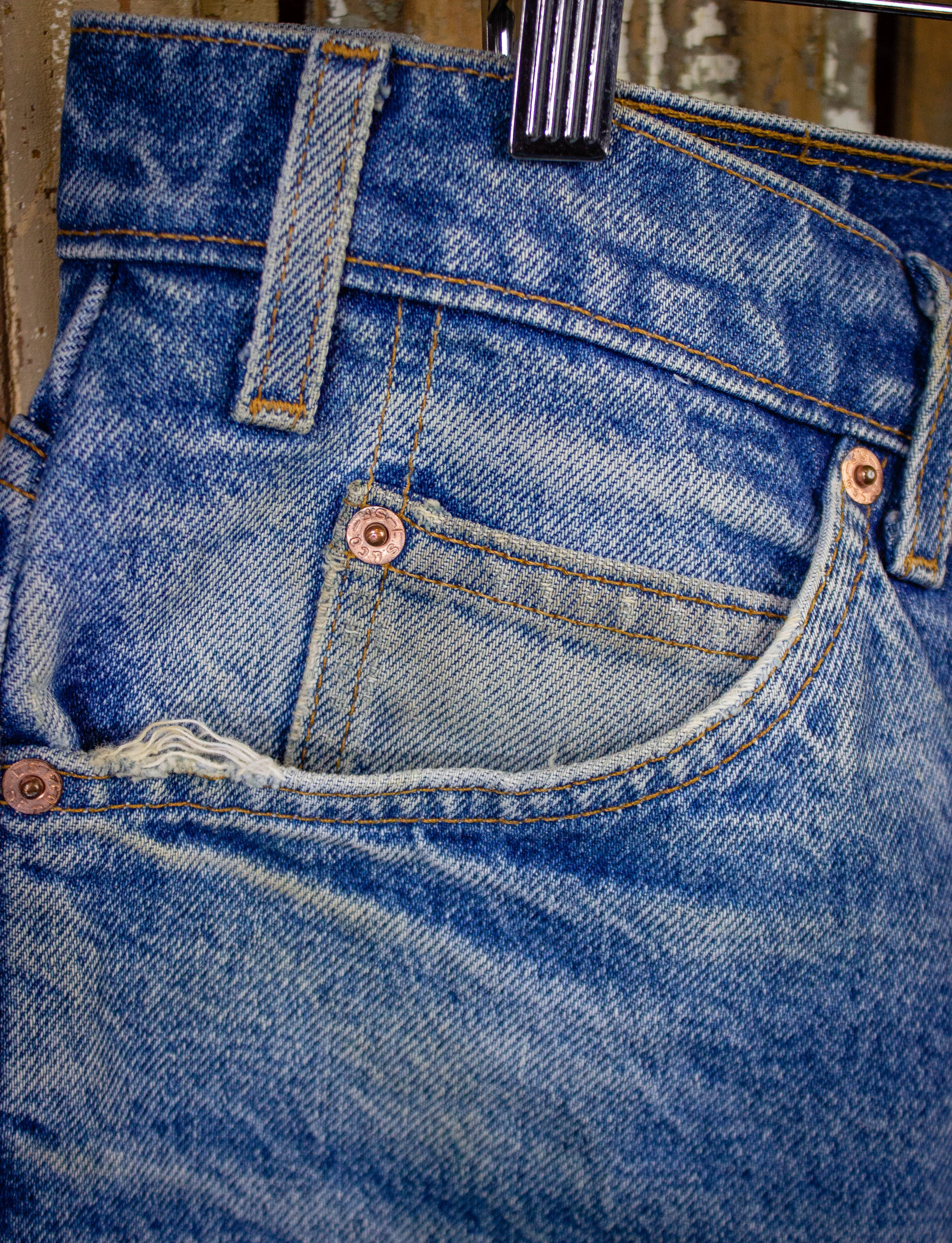 Vintage Levi's 505 Orange Tab Cut Off Jean Shorts Medium Wash 38w