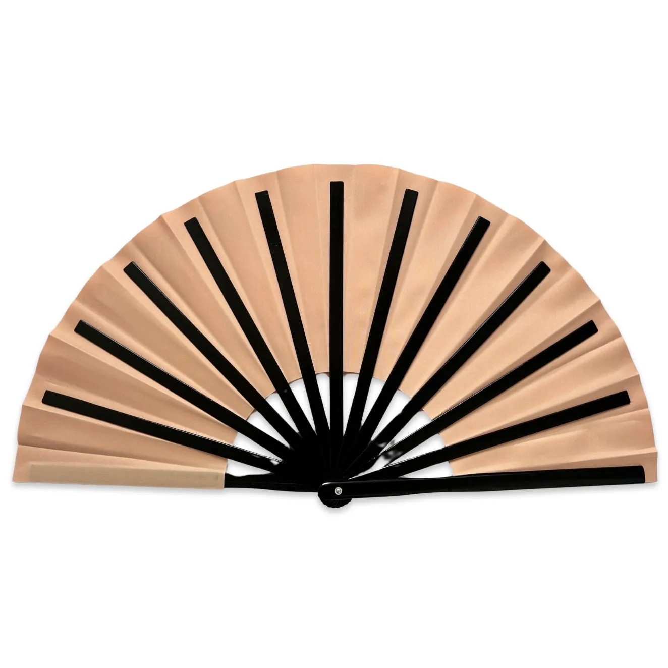 XL Foldable Hand Fan - Galaxy Range, Venus Holographic Metallic Orange