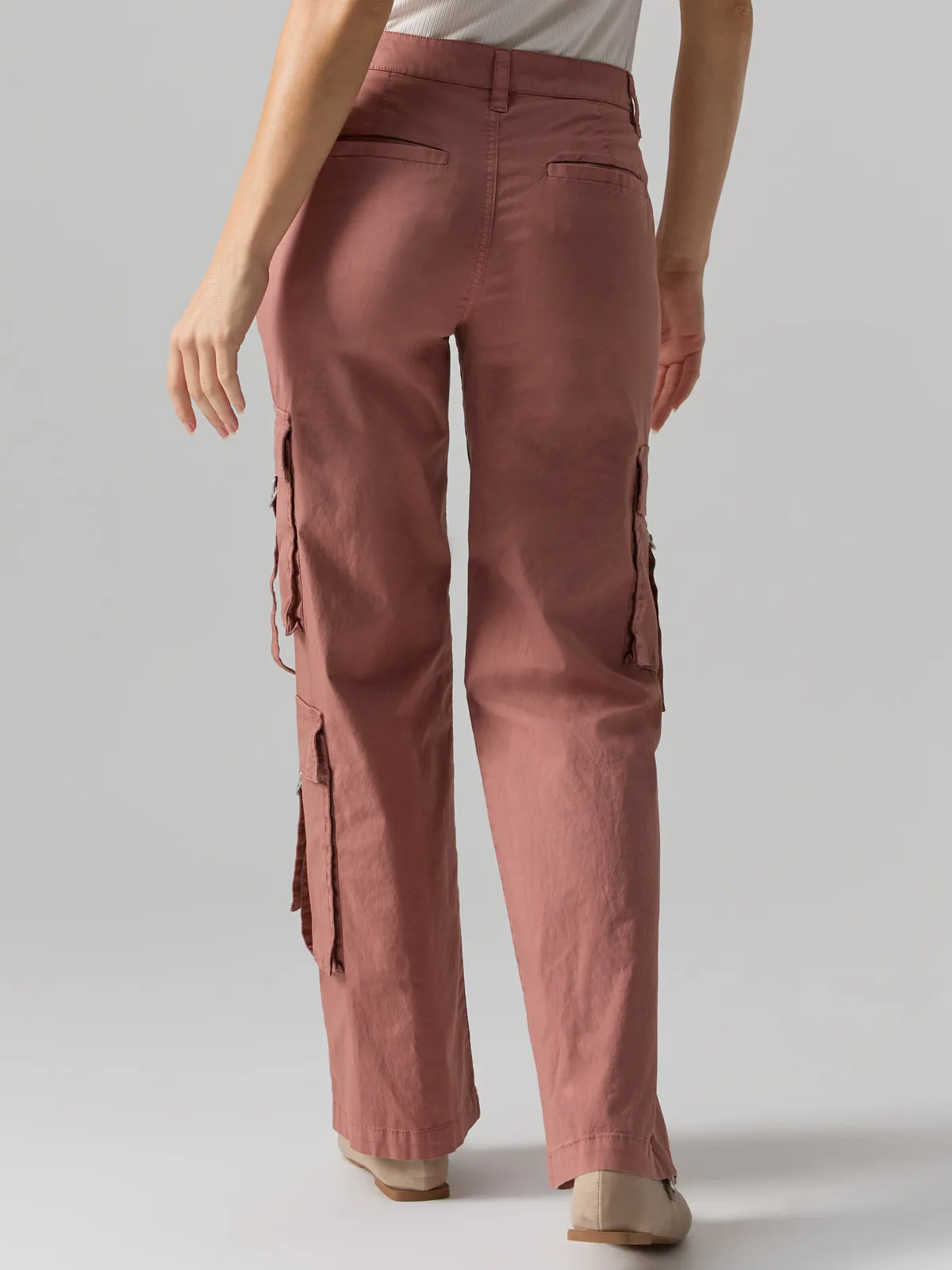 Y2K Strappy Cargo Standard Rise Pant Ash Rose